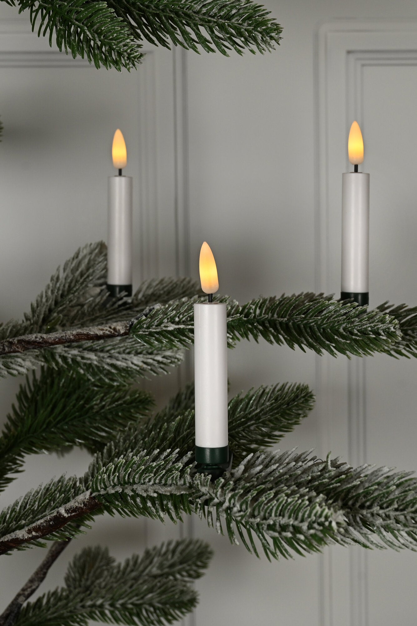 LED stearinlys, hvid - 10 stk